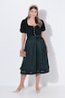 Dirndl, corduroy, hartvormige hals, korte pofmouw