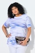 T-Shirt, Ziersteine, U-Boot-Ausschnitt, Halbarm, Pima Cotton