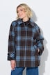 Jacke, Karo, Hemdkragen, A-Linie, 2-Wege-Zipper