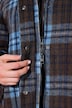 Jacke, Karo, Hemdkragen, A-Linie, 2-Wege-Zipper