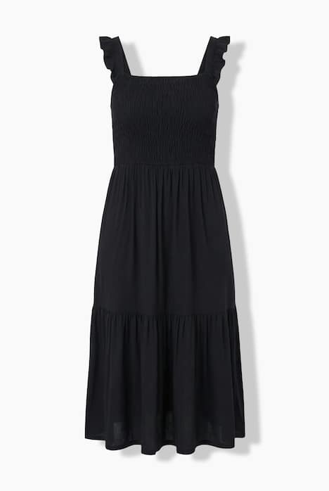 Midi-Smokkleid, ärmellose A-Linie, Lieblingsfarben