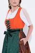 Dirndl, Velourslederoptik, Carré-Ausschnitt, Schnürung
