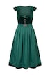 Sametový dirndl, hranatý výstřih, odepínatelné zvonové rukávy