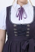 Leinenmix-Dirndl, Blüten, Carré-Ausschnitt, Schnürung