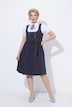 Leinenmix-Dirndl, Blüten, Carré-Ausschnitt, Schnürung