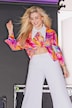 Bluse, Aquarell-Design, A-Linie, Hemdkragen, 3/4-Arm