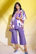 Bluse, Aquarell-Design, A-Linie, Hemdkragen, 3/4-Arm