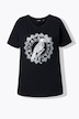 T-Shirt, Metallic-Tiermandala, V-Ausschnitt, Halbarm