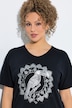 T-Shirt, Metallic-Tiermandala, V-Ausschnitt, Halbarm