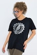 T-Shirt, Metallic-Tiermandala, V-Ausschnitt, Halbarm
