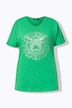 T-Shirt, Metallic-Tiermandala, V-Ausschnitt, Halbarm