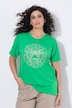 T-Shirt, Metallic-Tiermandala, V-Ausschnitt, Halbarm