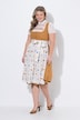 Dirndl van linnenmix, biezen, bloemen, carree hals