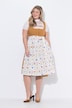 Dirndl van linnenmix, biezen, bloemen, carree hals