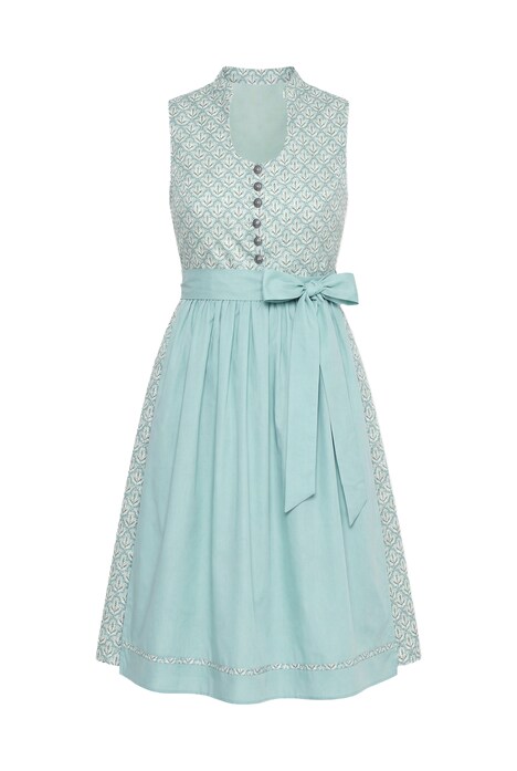 Dirndl, stojáček, V výstřih, žakár