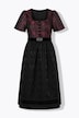 Dirndl, Jacquard, Carré-Ausschnitt, Puff-Halbarm