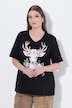 T-shirt, hert, klassiek, V-hals, korte mouw