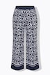 Kalhoty Rose, potisk, široké nohavice, elastický pas