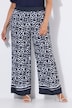 Kalhoty Rose, potisk, široké nohavice, elastický pas
