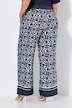 Kalhoty Rose, potisk, široké nohavice, elastický pas