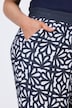 Kalhoty Rose, potisk, široké nohavice, elastický pas