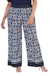Kalhoty Rose, potisk, široké nohavice, elastický pas