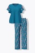 Pyjama, Paisley-Muster, V-Ausschnitt, Flügelärmel