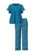 Pyjama, Paisley-Muster, V-Ausschnitt, Flügelärmel