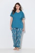 Pyjama, Paisley-Muster, V-Ausschnitt, Flügelärmel