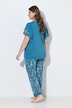 Pyjama, Paisley-Muster, V-Ausschnitt, Flügelärmel