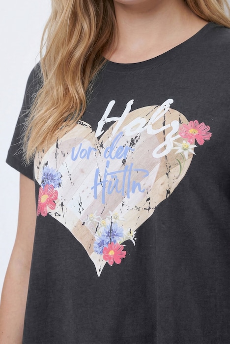 T-Shirt, Herz, Classic, Rundhals, Halbarm