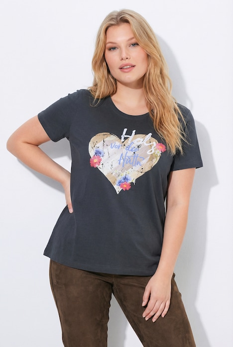 T-Shirt, Herz, Classic, Rundhals, Halbarm