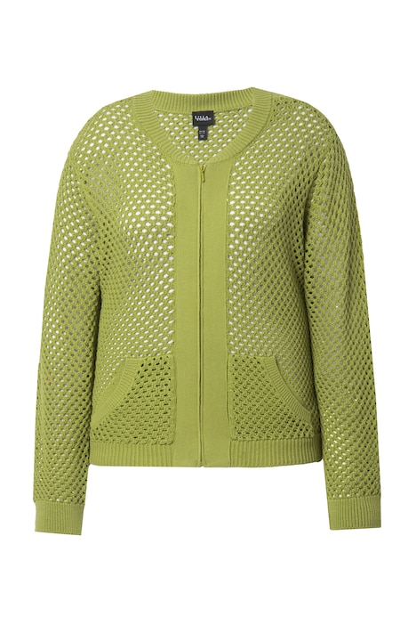 pletená bunda ve stylu bomber, flitry, límec ve sportovním stylu, dlouhé rukávy