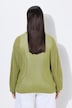 Strick-Blouson, Pailletten, Collegekragen, Langarm