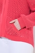 Strick-Blouson, Pailletten, Collegekragen, Langarm