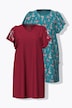 Bigshirts, 2er-Pack, Paisley, V-Ausschnitt, Flügelärmel