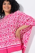 Bluse, bedruckt, Oversized, Rundhals, Halbarm