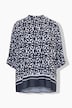 Bluse, bedruckt, Oversized, Rundhals, Halbarm