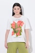 T-shirt, stampa Tropical, scollo tondo, mezze maniche