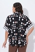 Slinky-Bluse, Punkte, Oversized, Hemdkragen, Halbarm
