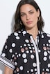 Slinky-Bluse, Punkte, Oversized, Hemdkragen, Halbarm