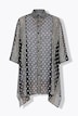 Tuniek met burnout-design, overhemdkraag, 3/4 mouw en puntige zoom