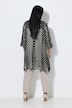 Tuniek met burnout-design, overhemdkraag, 3/4 mouw en puntige zoom