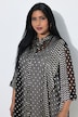Tuniek met burnout-design, overhemdkraag, 3/4 mouw en puntige zoom