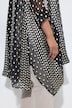 Tuniek met burnout-design, overhemdkraag, 3/4 mouw en puntige zoom