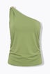 Top, one Shoulder, Slim, Zierspange, ärmellos