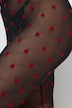 Mesh-leggingsit, samettisen pehmeä sydänkuvio