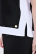 Pull-over, design color block, col en V, manches mi-longues