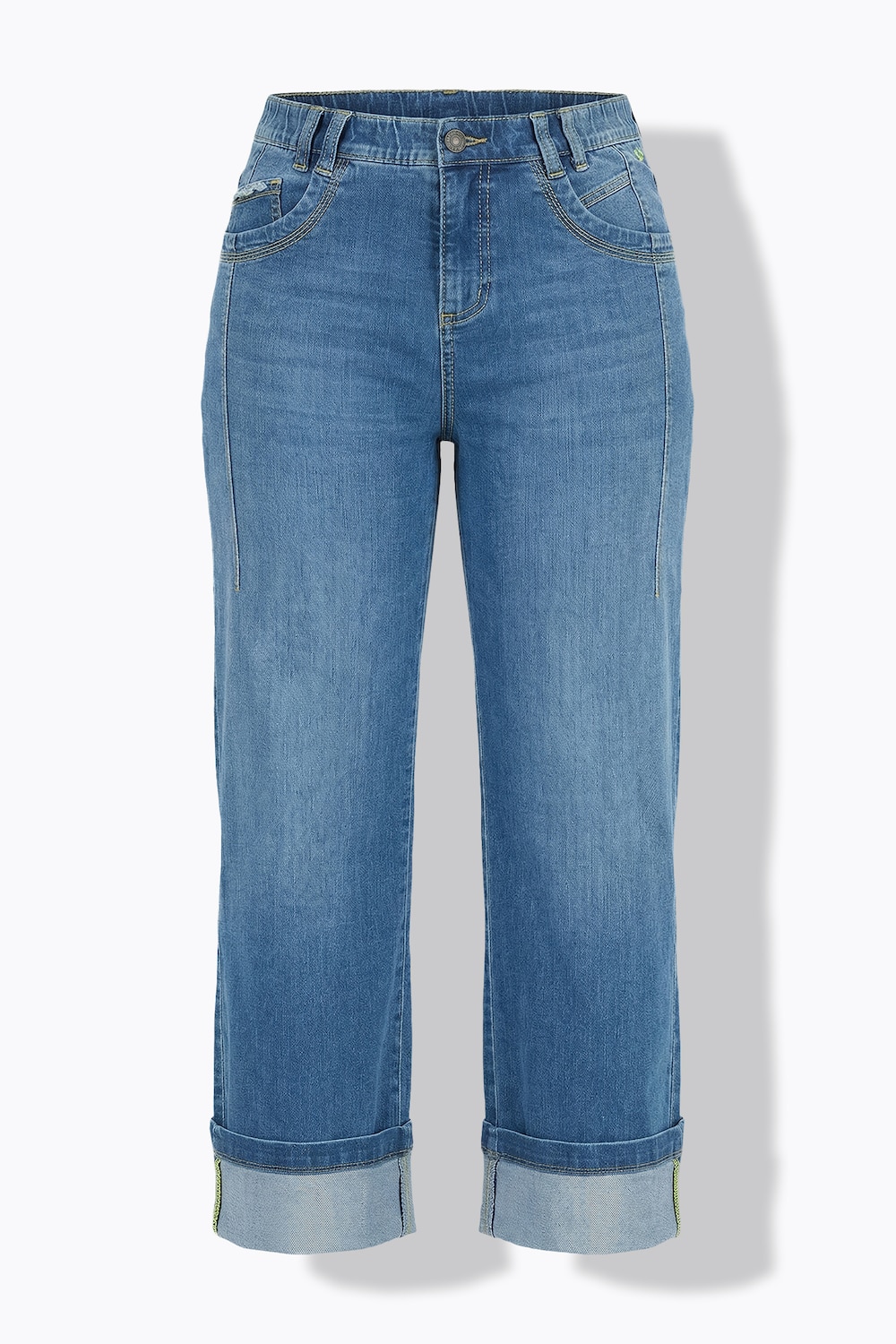 Stora storlekar Jeans med vida ben, Dam, blå, storlek: 48, Bomull, LAURASON