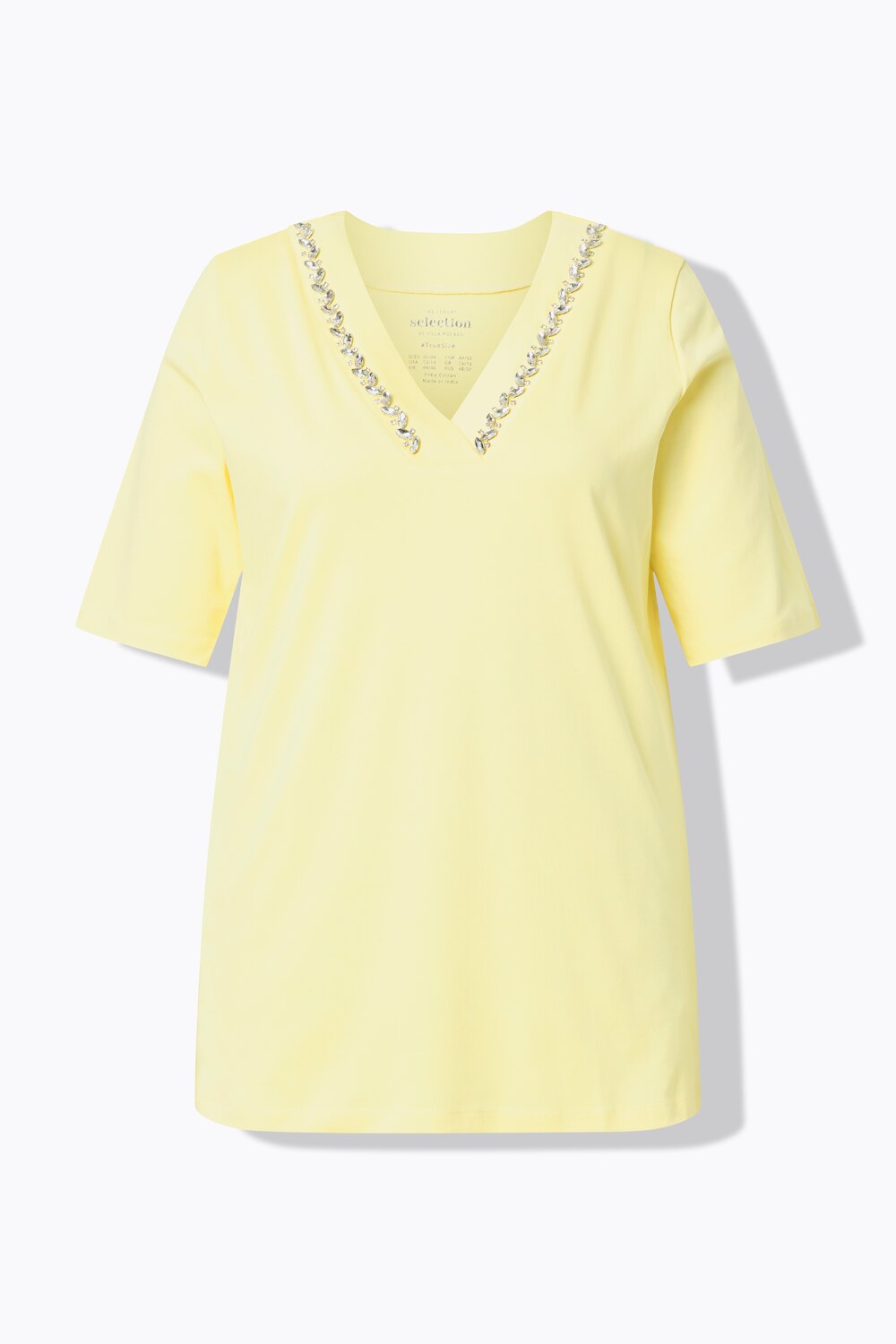 Stora storlekar Topp, Dam, beige, storlek: 54/56, Bomull, Ulla Popken